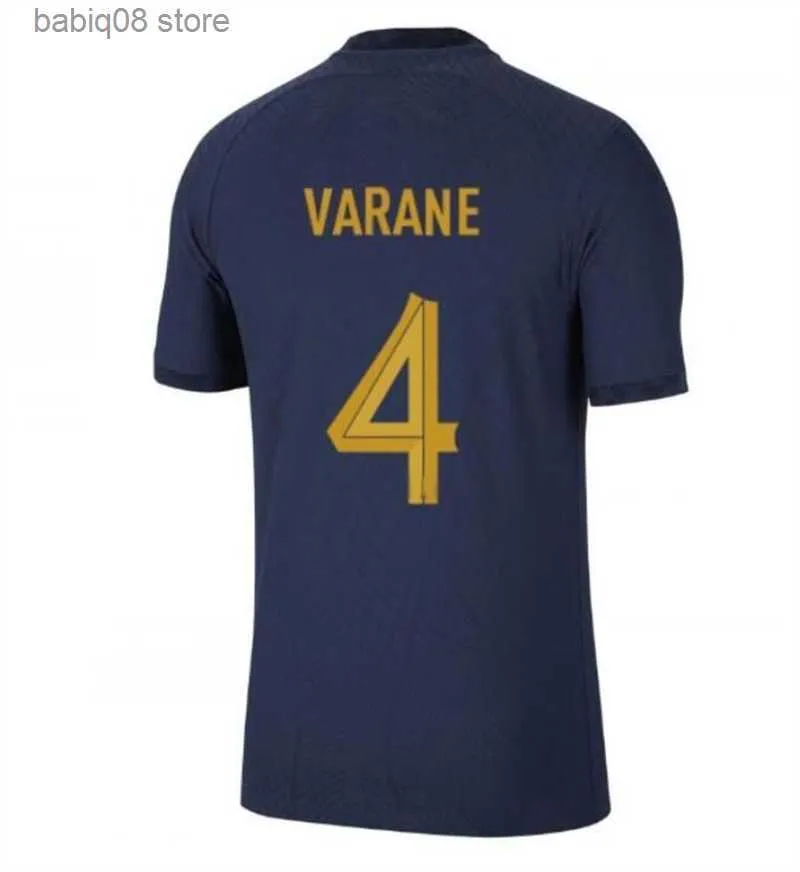 Les fans en tête de TEES 2022 Coupe du monde Benzema Mbappe Soccer Jerseys 22/23 GRIGEZMANN DEMBELE GIROUD CAMAVAGE VARANE L.HERNANDEZ SALIBA KID