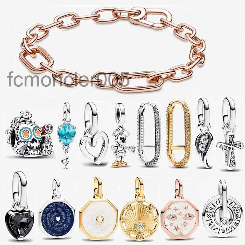 2023 Nieuwe armbanden voor vrouwen Halloween Skull Charms Gold Earring Designer Kerst sieraden geschenk Diy Fit Pandoras Me Galaxy Heart Medallion Bracelet Chain Tliy