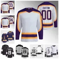 Man Woman Youth Hockey Reverse Retro Jersey 34 Arthur Kaliyev 19 Alex Iafallo 3 Matt Roy 46 Blake Lizotte 50 Sean Durzi 89 Rasmus Kupari 33 Viktor Arvidsson Stadium