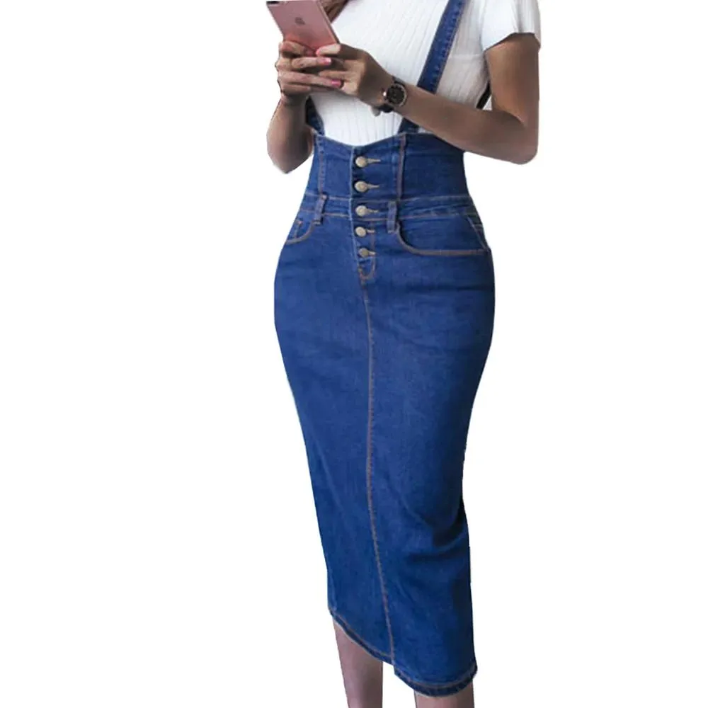 Dresses Denim Skirts Womens 2019 New Bodycon Saia Midi Plus Size S
