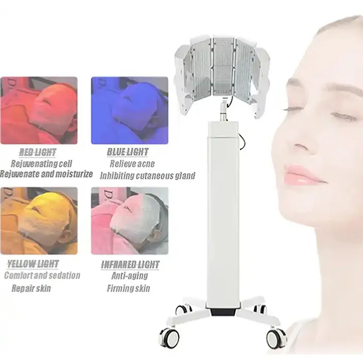 Equipamento profissional de fototerapia Equipamento de beleza PDT Máquina de terapia de luz de face 840 Dispositivo de terapia de luz facial LED com máscara facial infravermelha