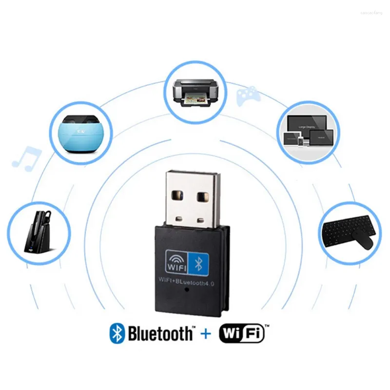 Computer Cables Mini Wireless USB Adapter 150Mbps WiFi Bluetooth-Compatible 4.0 2 In 1 Receiver For PC