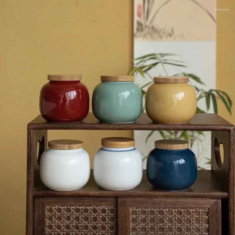 Mini Tea Containers DHgate.com:Mini Tea Canister - Portable Porcelain Tea Caddy with Bamboo ...