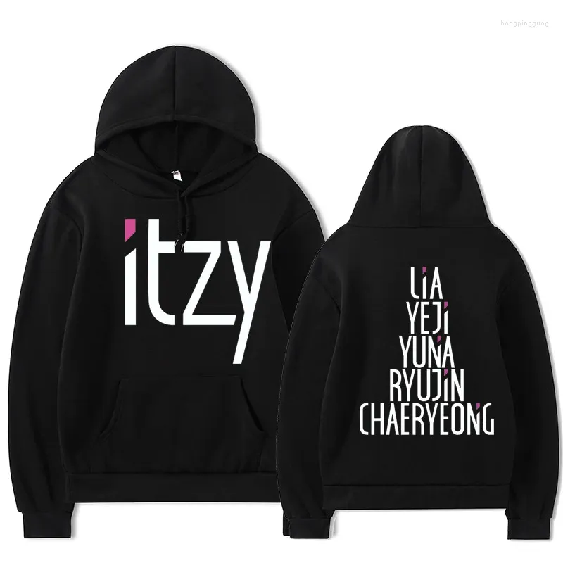 Felpa con cappuccio femminile Kpop Itzy Women/Men Fashion Spazza