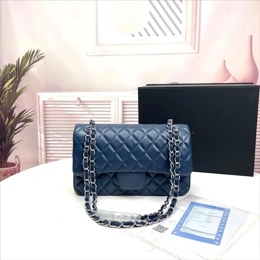 Tasarımcı Çantalar Zincir Çantası Tasarımcı Crossbody Omuz Çantası Kadın Hobo Marka Çantaları Lüks Tote Moda Bayanlar Cüzdan Cüzdan Tasarımcı Crossbody Bag Siyah Mavi