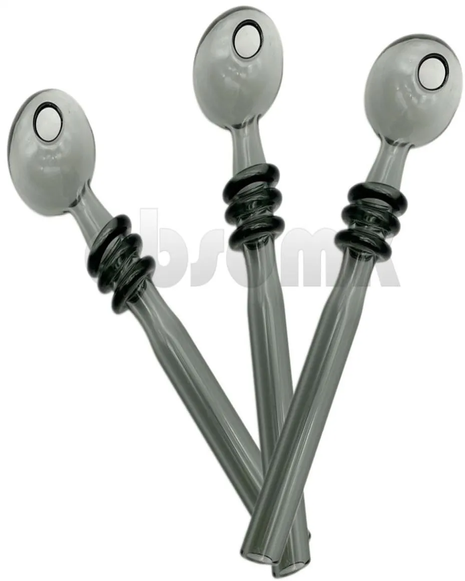 QBsomk 2021 Pyrex Glass Oil Burner Dolphin Pattern Hand Smoking Pipes