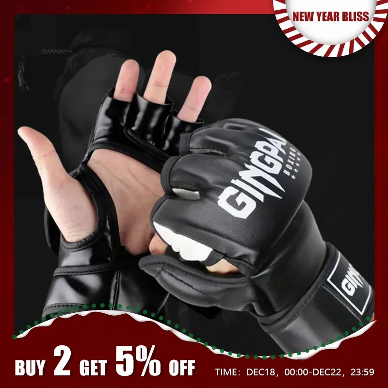 Unisexe Adults Boxing Gants Equipment de protection des doigts respirants pour l'entraînement au combat MMA et le kickboxing 231221