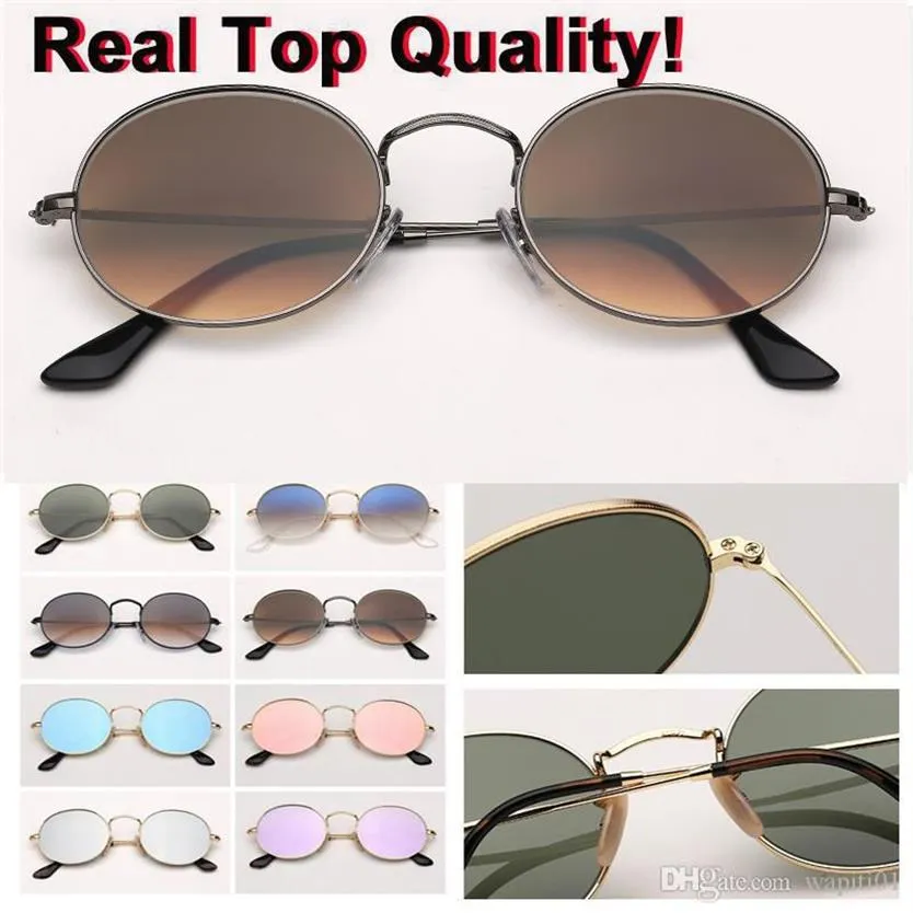 Gafas de sol ovales de estilo Mujeres Vintage retro redondo redondeo lente plana masculina gafas solas hop hop gafas transparentes UV400 ga276x