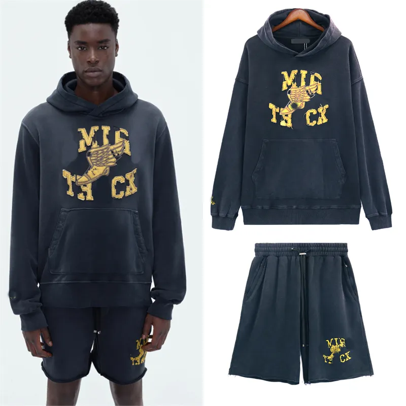 Neue Designer Mir Mens Tracksuits Modemarke Hoodie Männer Running Track Anzug Spring Herbst Herbst Herren zweiteilige Shorts Sportswear Casual Style Anzüge Größe S-XL