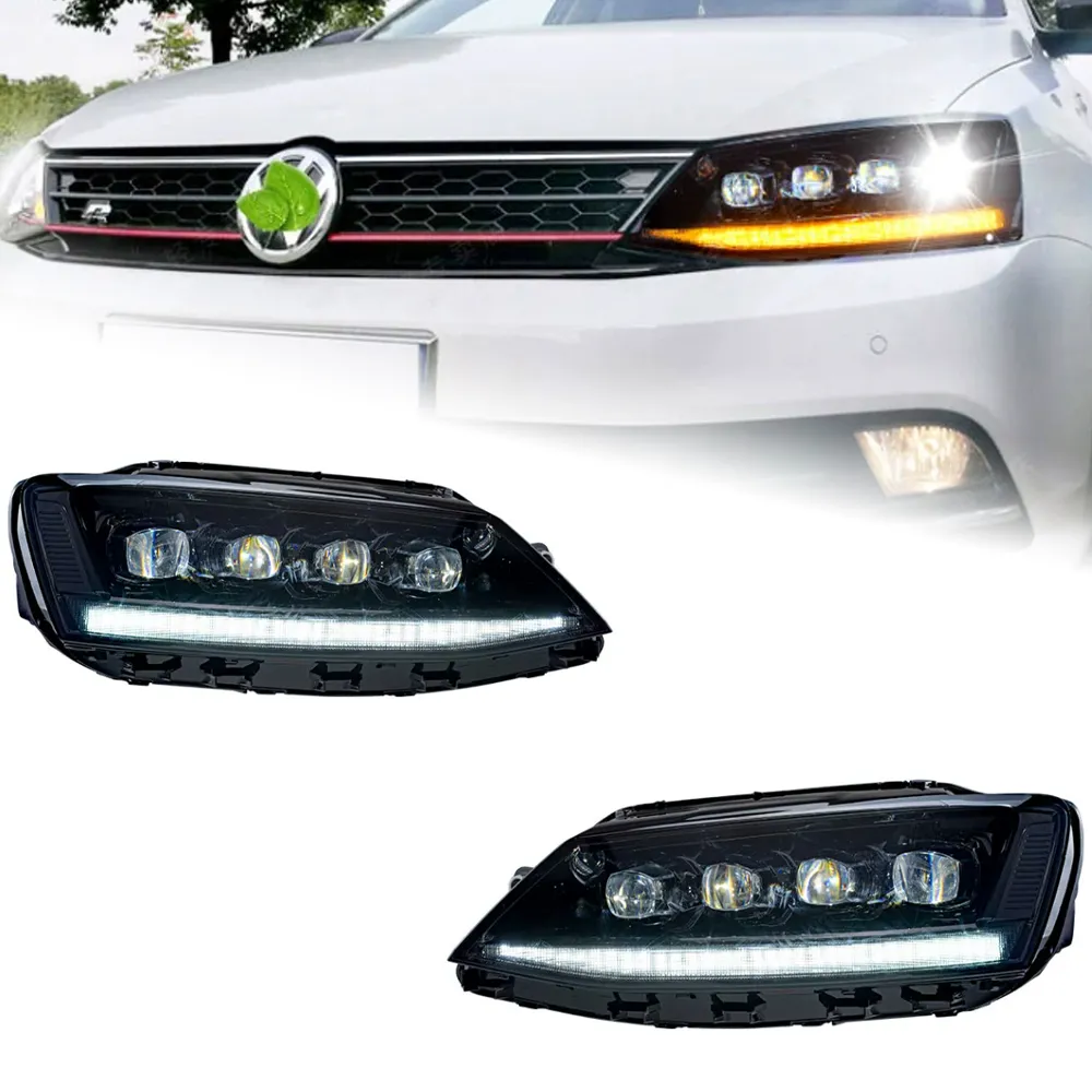 Gruppo luci per auto per VW Jetta Mk6 2011-20 18 R8 Design LED lampione Hid Bi Xenon Fari automatici