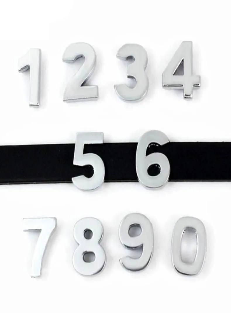 Nya 8mm vanliga bildnummer quot09quot 20 PCSLOT kan välja varje nummer Slide Charms Fit DIY Armband Belt Armband LS4908168