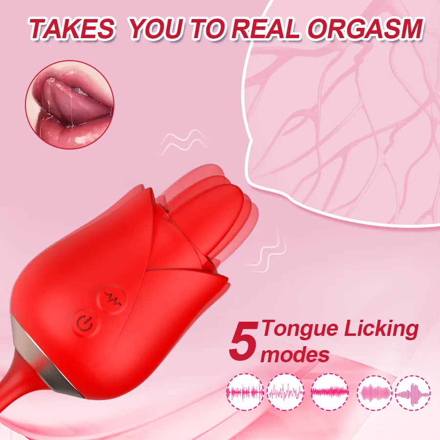 Tongue licking and stretching rose vibrator with telescopic thrust, silica  gel and ABS, 12.7 in 323.2 mm length, manual control, big red and dark blue  colors from Dhgate Adult Toys - price 45.69
