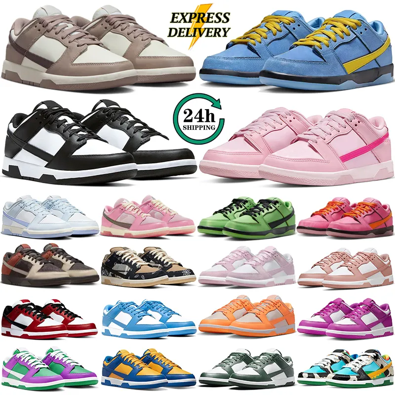 Hommes Femmes Chaussures Baskets Plates Bas Panda Blanc Noir Gris Brouillard Triple Rose Mousse UNC Rose Équipe Or Sarcelle Zèle Safari Mix Hommes Entraîneurs occasionnels GAI