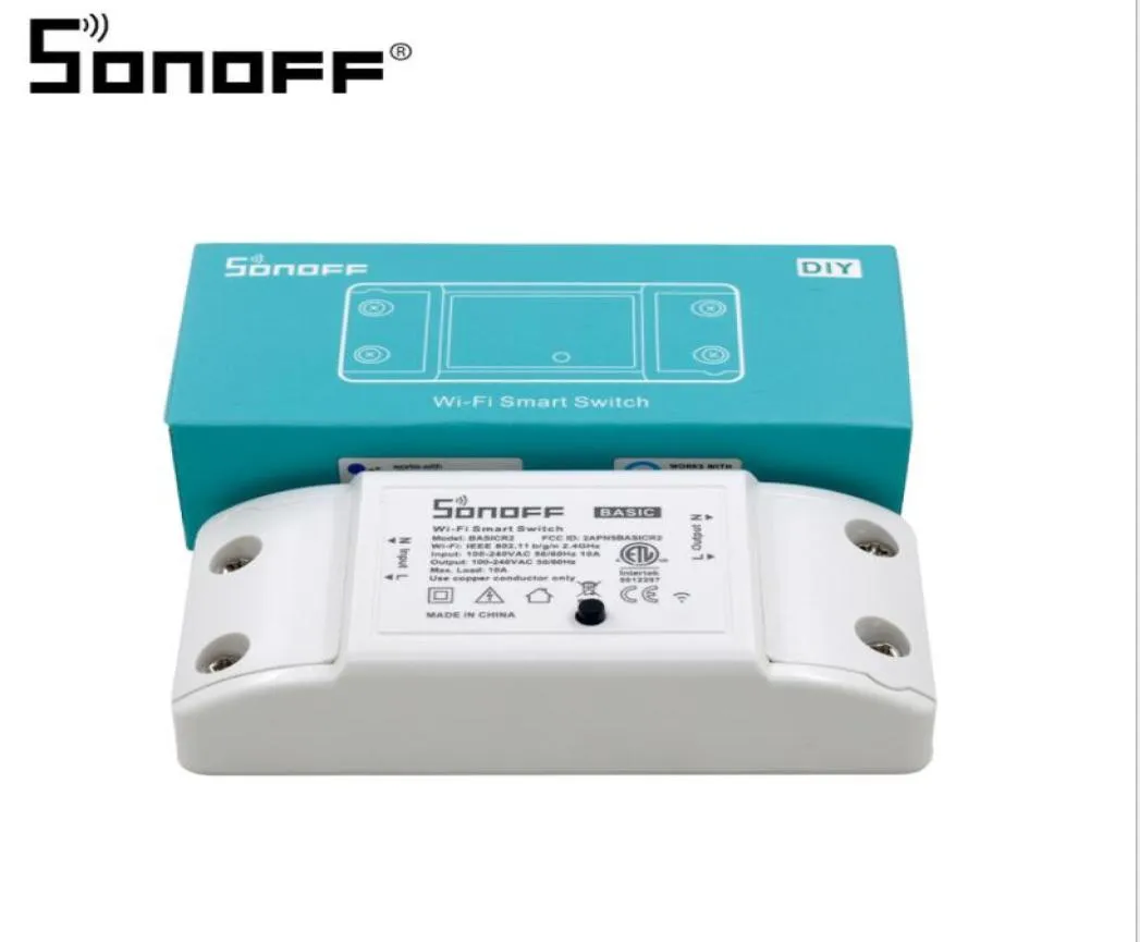 Управление умным домом Sonoff Basic R2 Wi-Fi модуль переключателя DIY беспроводной пульт дистанционного управления Domotica переключатели света ДОМ контроллер6358463