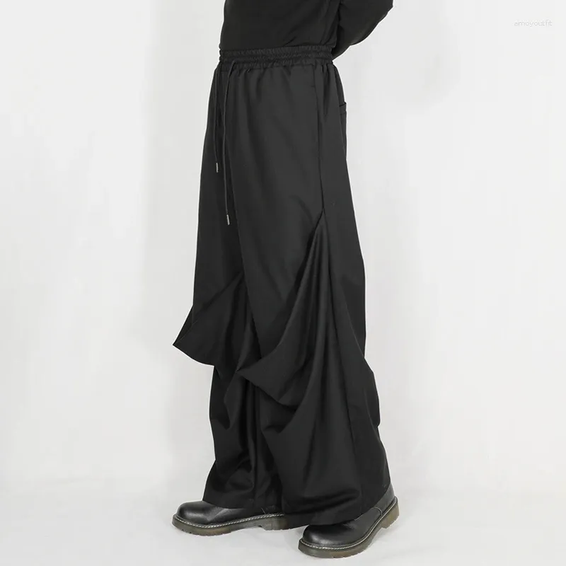 Men's Pants Original Casual Seasonal Oversized Yamamoto Style Dark Niche Trend Pleated Loose Straight Leg