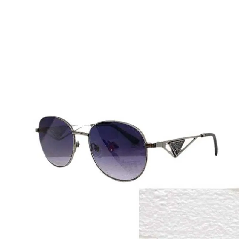 Lunettes de soleil P Famille Round Cadre Imprimé Lences Femmes Style Ins Même SPR53 KLS5