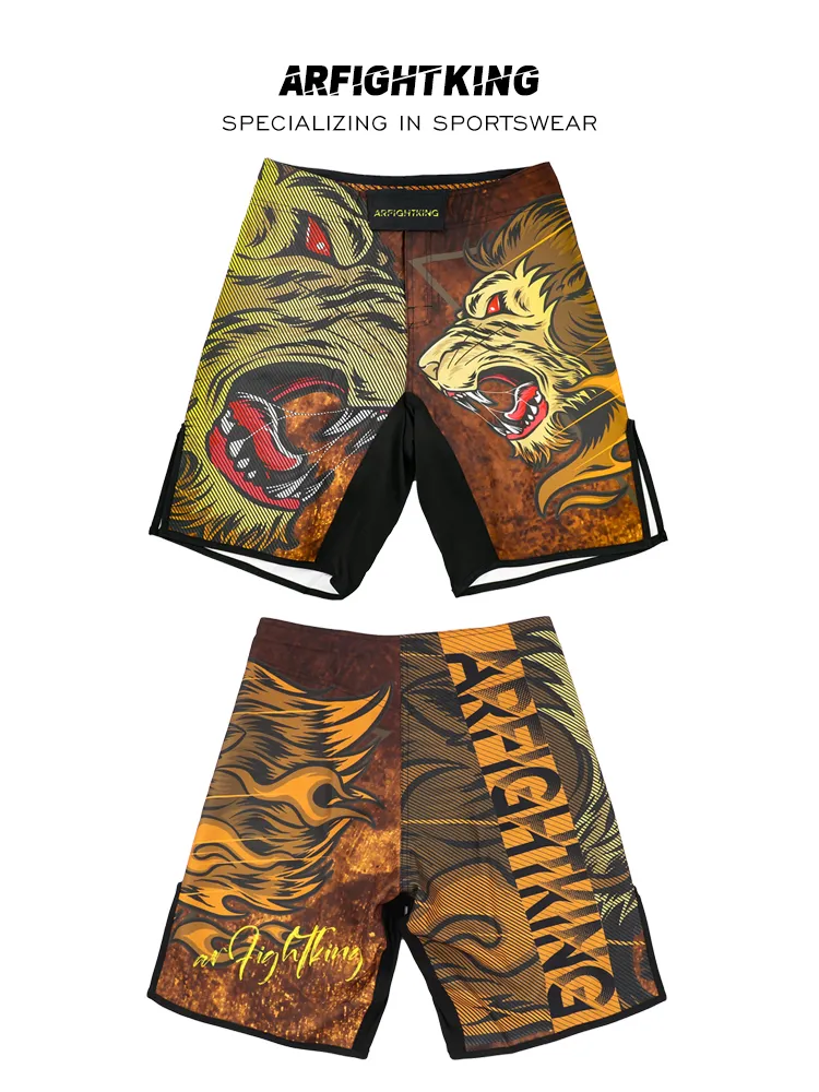 MMA Fire Lion Mens Shorts Fighting Competition Training Jujutsu Gym Running  Shorts MMA Muay Thai Quick Dry Fighting Shorts Summer From Vszap, $11.72