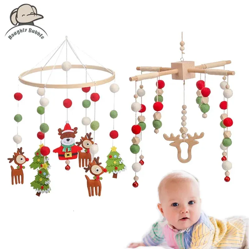 Baby Toys Crib Mobile Bett Bell Rasseln Tiere hängen Kinder Krippen Spiralwagen Spielzeug Montessori Spielzeug für geborenes Weihnachtsgeschenk 231221