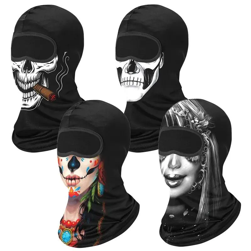 Máscaras Capitões de ciclismo Máscaras de moda Balaclava Balaclava Máscara para homens Mulheres Bandana Scane Motorcycle Máscara de esqui de ciclismo completa