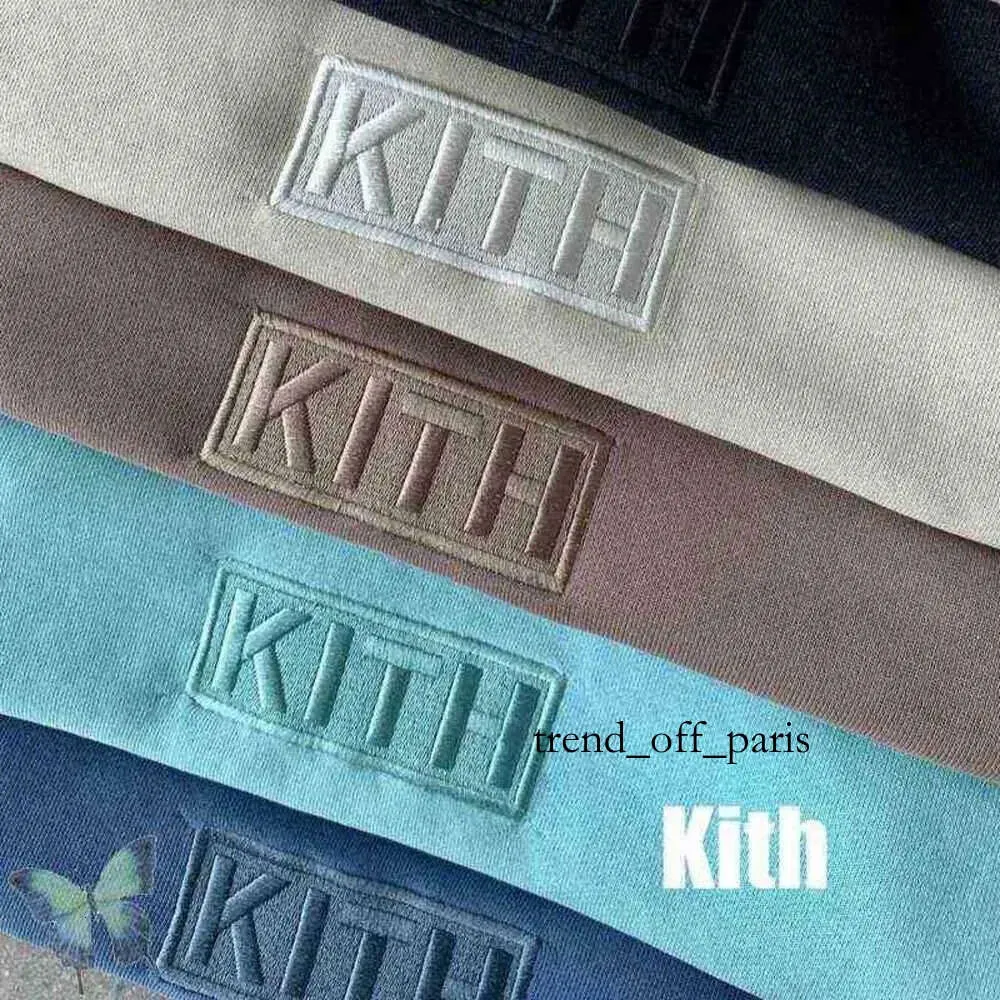 Kith 2023New Broderie Hoodie Men Femmes Box Box Sweat-shirt Qualité Inside Tag Favorite The New Listing Bestat1oat1o Essen Hoodie 428 12