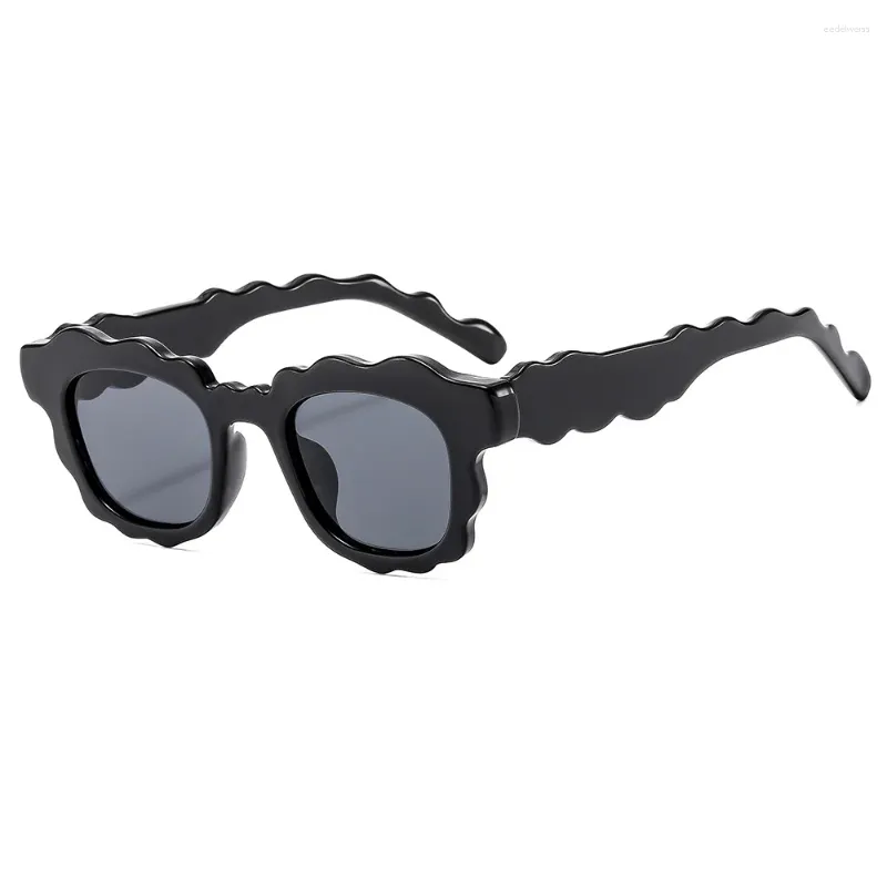 Güneş gözlüğü düzensiz kare kadın gradyan gözlükleri erkek punk güneş vintage lüks tasarım benzersiz tonlar lents lents de sol mujer