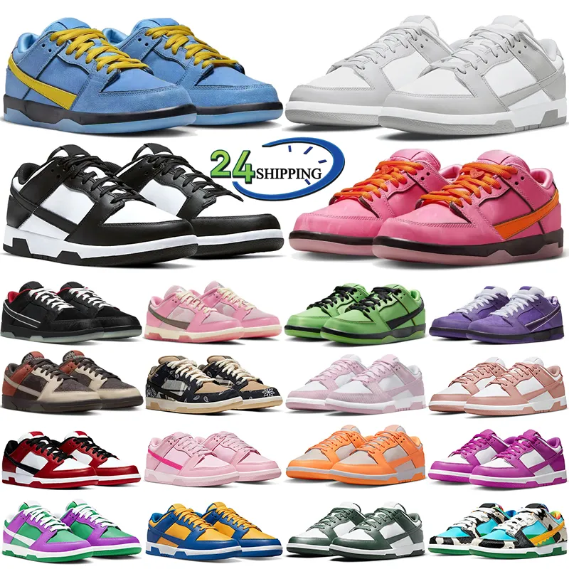 Designer sapatos casuais homens mulheres panda cinza nevoeiro digital rosa médio verde triplo rosa laranja tribunal roxo mulheres treinadores esportivos