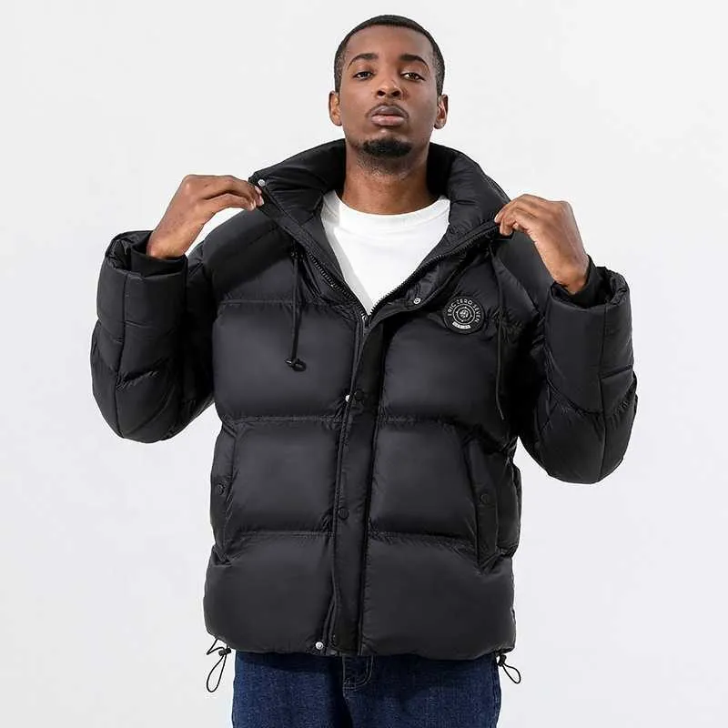 Herr ner parkas mäns puffer vattentät jacka quiltad designer vinter bubbla vadderad kappa ner svart nylon utomhus anpassad puffer jacka män dc56