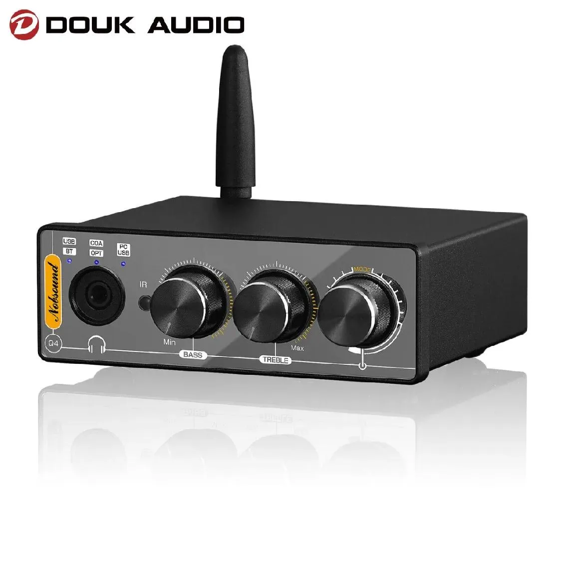 Słuchawki Douk Audio Q4 Mini Bluetooth Odbiornik USB Gaming DAC DAC DIGN do Analog USB/COAX/Opt To RCA Audio Conerter AMP