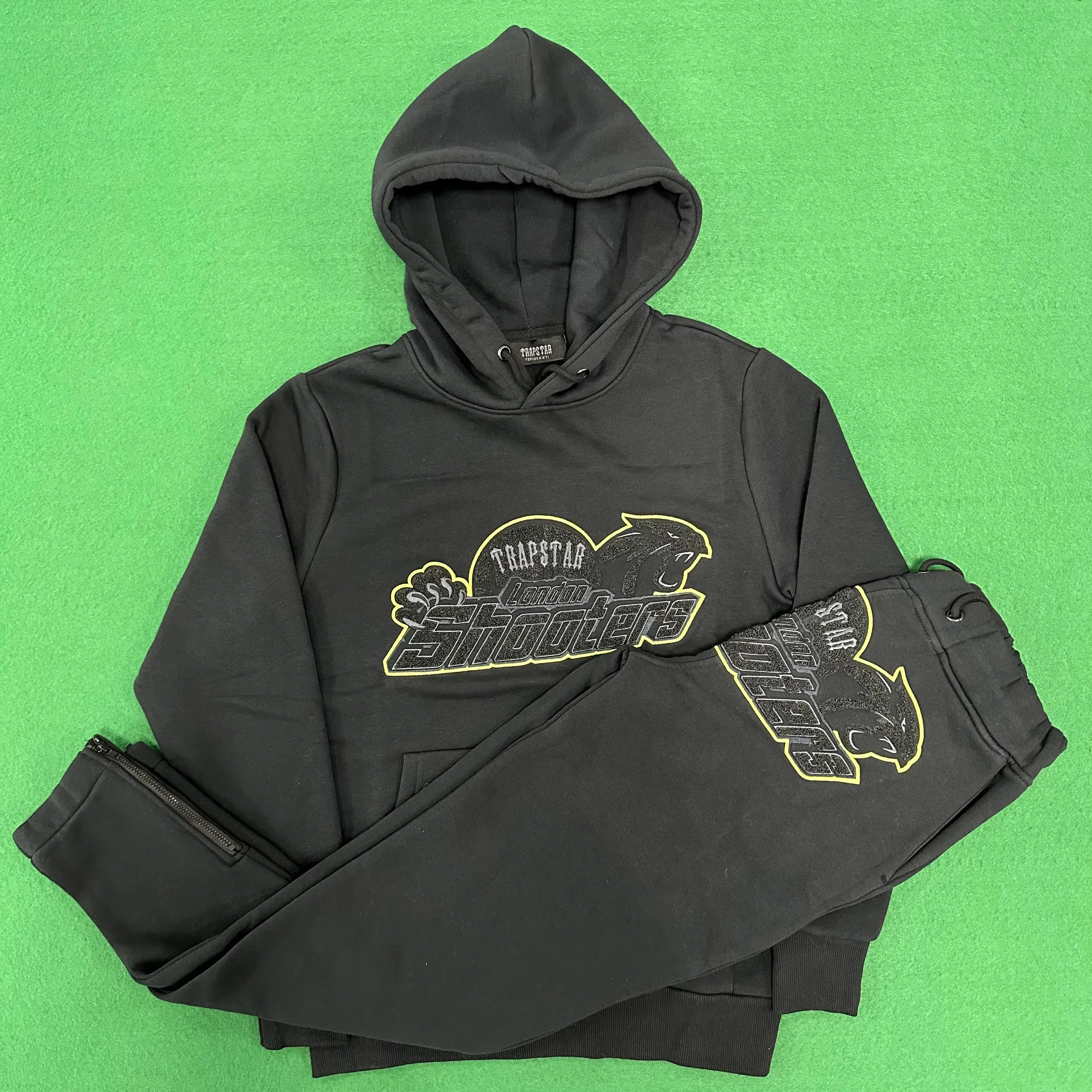 Trapstar Tracksuit - Black Green