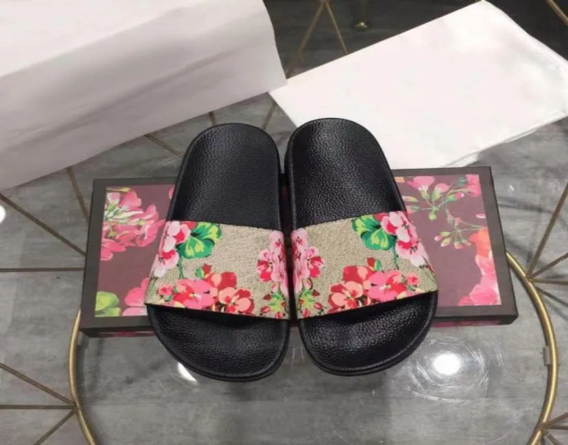 Slides Summer Men Women Slippers Flat Platform Flower Sandals