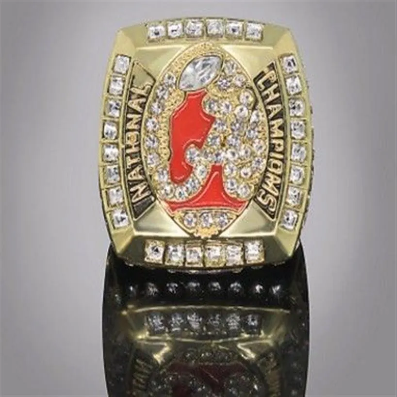 Collection vendant 2pcs Lots Alabama Championship Record Men's Ring Size 11 Year 20112542