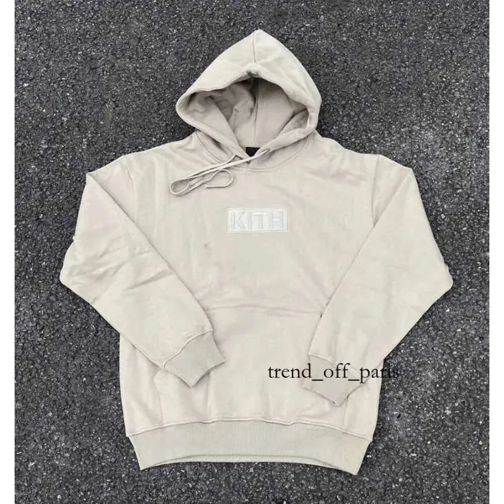 2023 Small and Trendy Brand Brand Kith Box Designer Sweat à capuche brodé à sweat à capuche décontracté lâche pour les couples surdimensionnés surdimensionnés 158 898