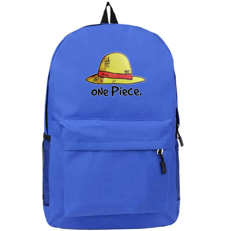 Mochila de palha de uma peça de pacote de pacote de pacote D Luffy hat school bag de desenho animado rucksack sport school school school Outdoor Daypack