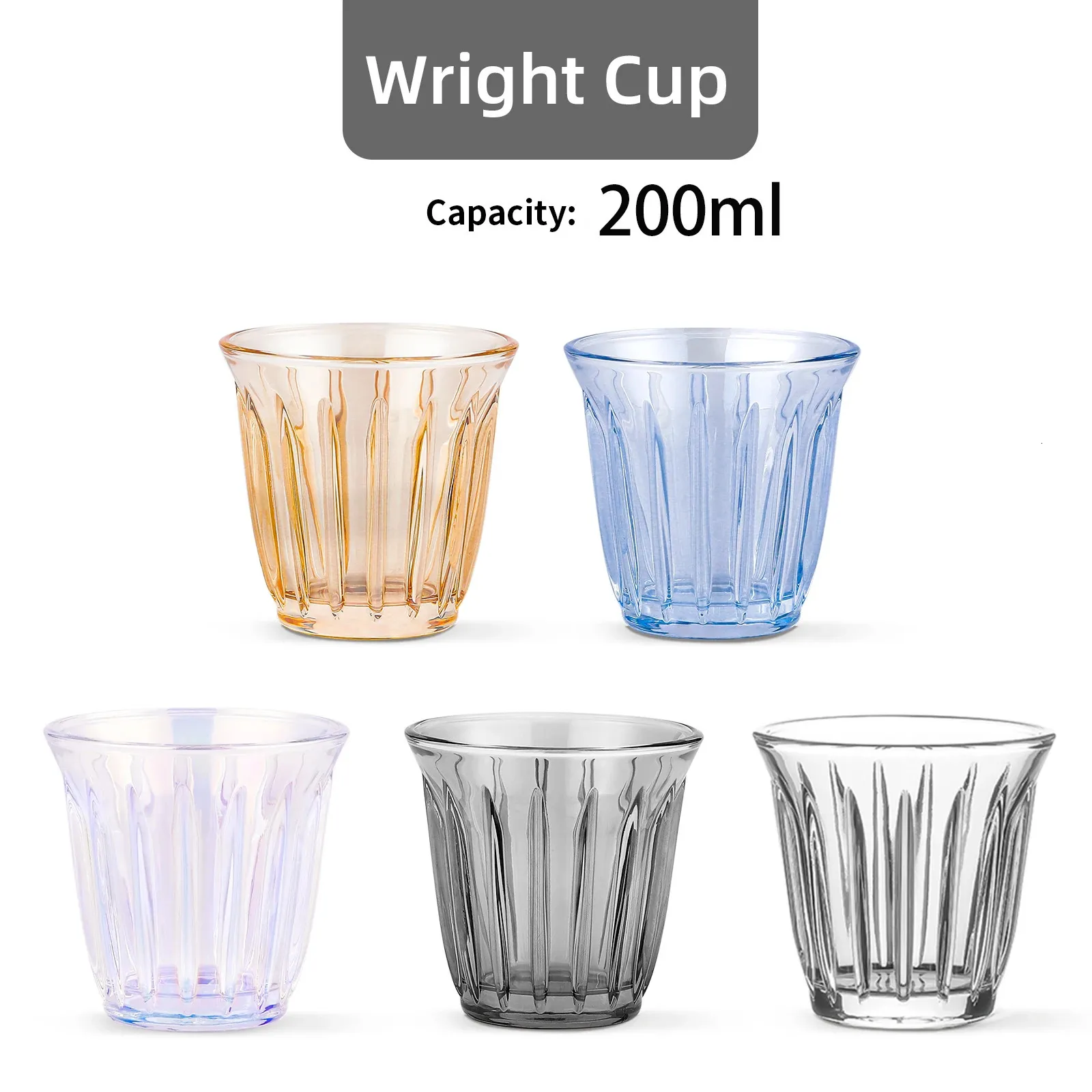 MHW-3BOMBER 200ml Glass Coffee Cups Without Handle Delicate Art Espresso Mugs for Cappuccino Latte Wine Glasses Home Accessories 231221