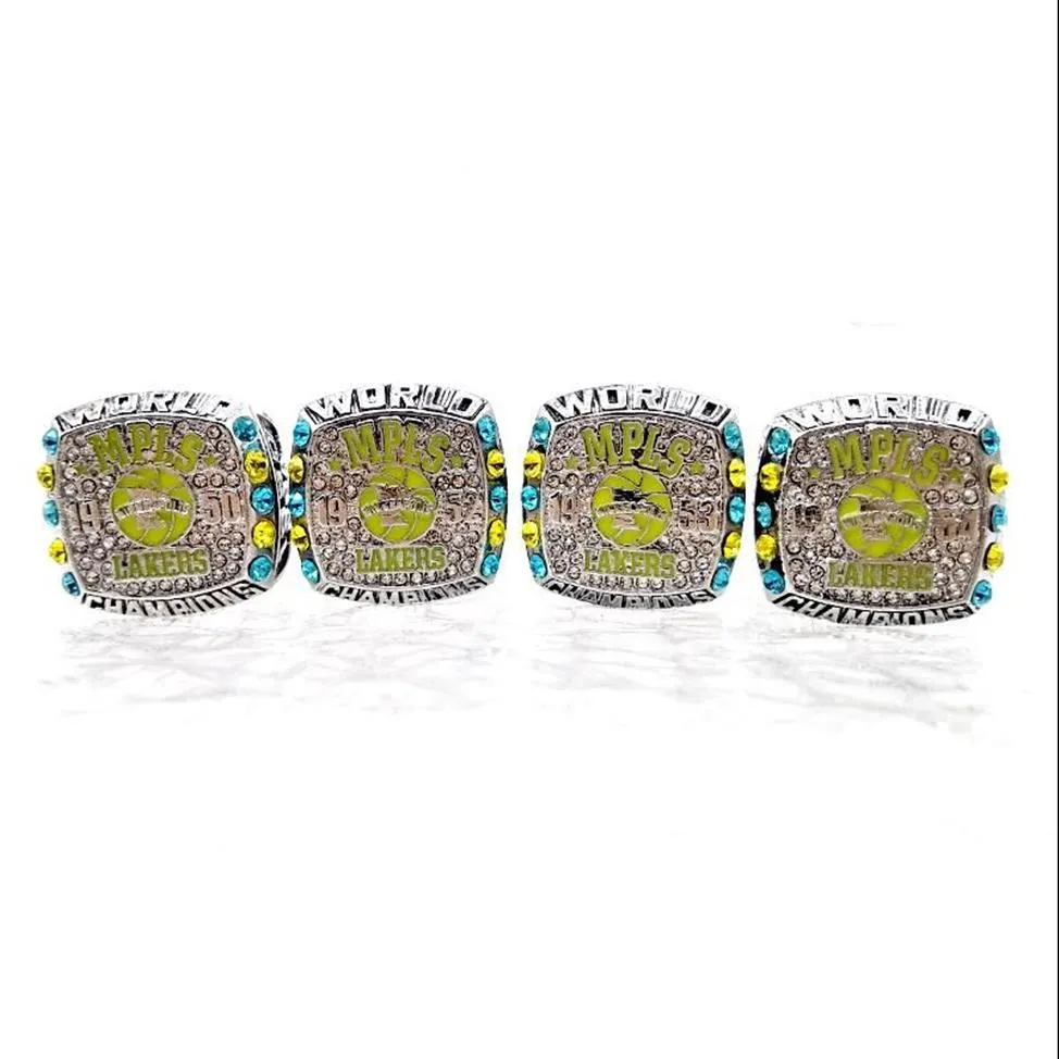 Minneapolis Lakers BAA Basketball Men's Diamond Alloy Champion Ring278f