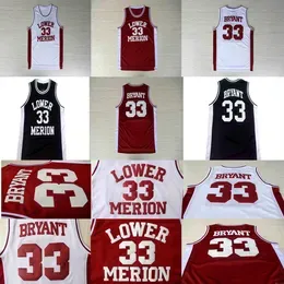 Custom Ncaa Lower Merion 33 Bryant Jersey College Men High School Basketball Basketball Jerseys Red White Black Ed 2020 Hot Selling