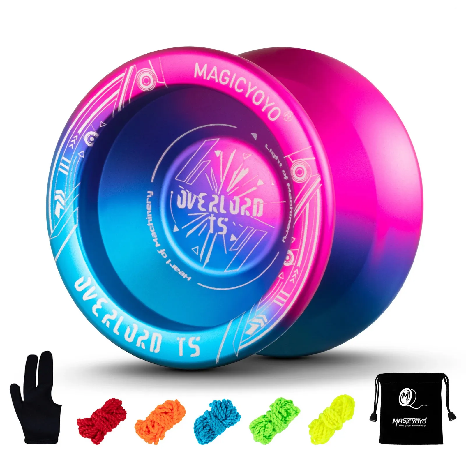 MAGICYOYO T5 Yoyo que no responde Aleación de aluminio Metal Yoyo profesional Bono - Guante de bolsa YoYo de 5 cuerdas 231220