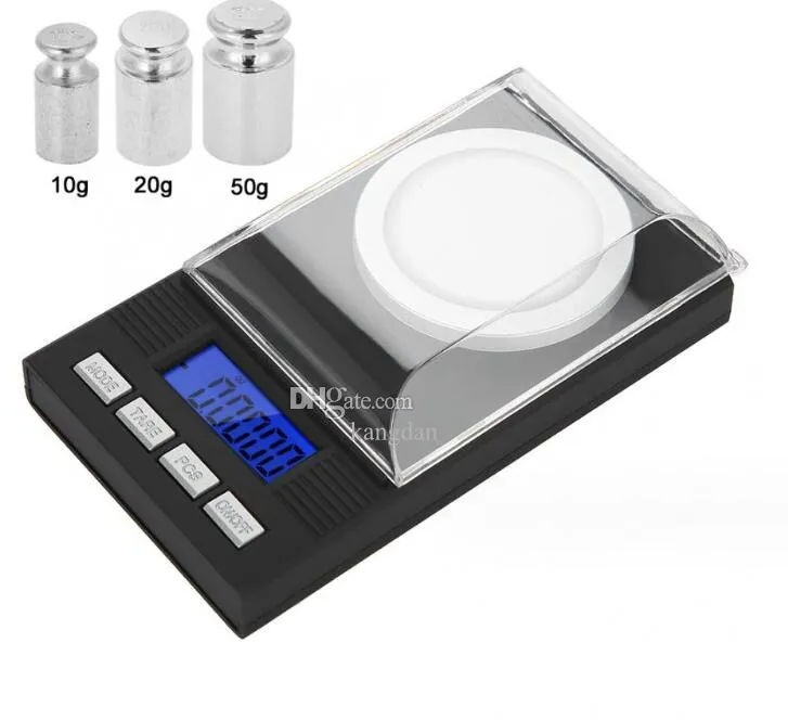 Tragbare Taschenwaage, LCD-Mini-Schmuck, Goldwaage, Präzisions-Digital-Küchenwaage, elektronische Taschen-Digitalwaage, 10 g, 20 g, 50 g, 100 g/0,001 g