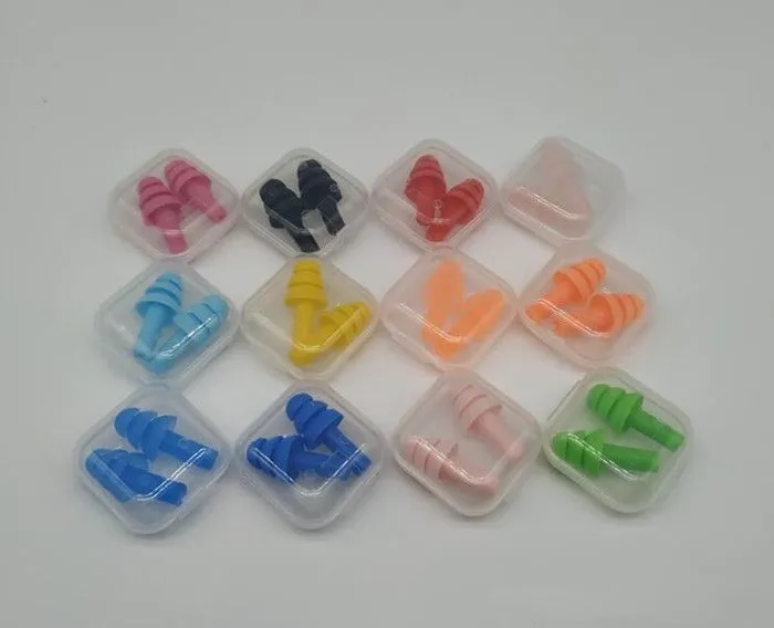 Silicone Earplugs Swimmers Soft and Flexible Ear Plugs for travelling & sleeping reduce noise Ear plug DHL Free