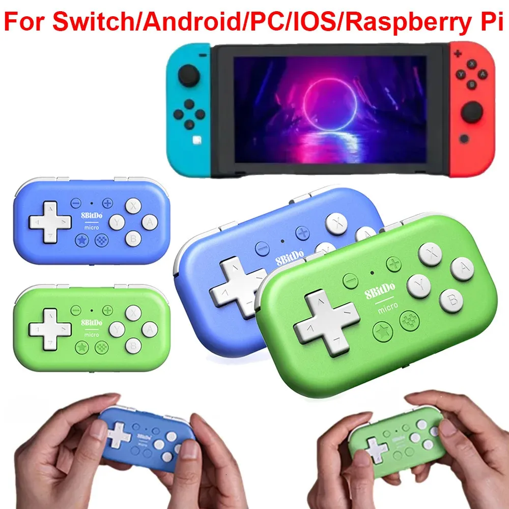 Pocket Controller 8Bitdo Micro Gamepad Bluetooth-kompatibel designad för 2D-spelhandhållen konsol för Switch/Raspberry PI 231220