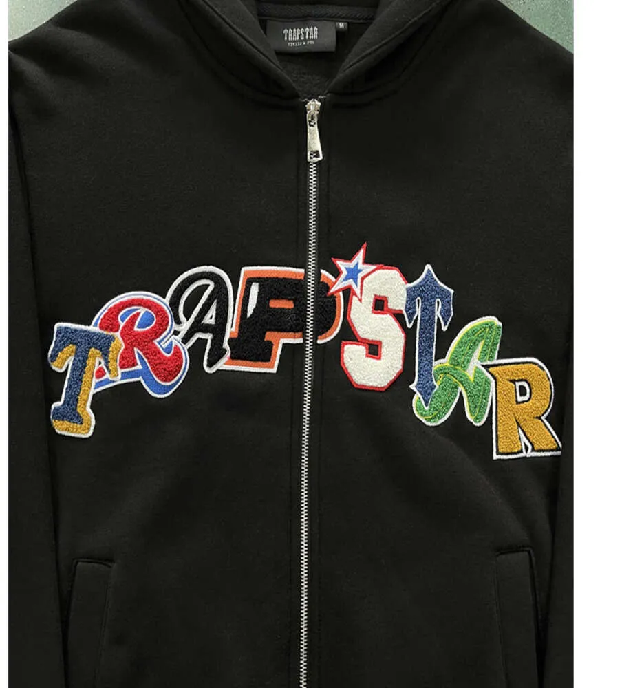 Trapstar Tracksuits Hoodies Zipper Mens Coat Warm Sweatshirt Hooded Womens Fashion Streetwear Pullover Sweatshirts Loose Hoodie size631