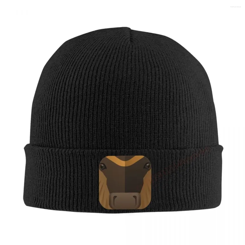 Berets Wildebeest dieren minnaar beanie motorkap gebreide hoeden mannen vrouwen coole unisex volwassen winter warme pet voor cadeau