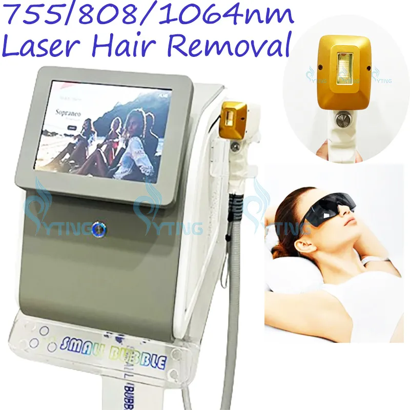 12 Bars Diode Laser Hair Removal Machine 3 Wavelengths 755nm 808nm 1064nm Professional Permanent Hair Remover for Salon Use