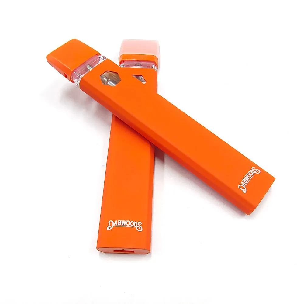 Dabwoods Rechargeable stylos 280mAh Batterie Disposable Dispositif de stylo 1,0 ml Pods vides pour l'huile épaisse avec boîte d'emballage