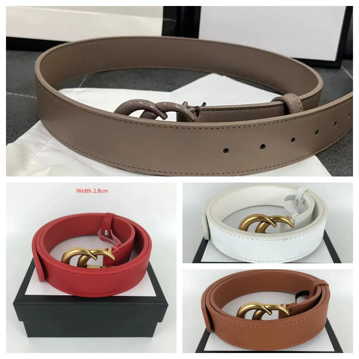 Ceinture de styliste classique pour hommes et femmes, ceinture à boucle avec lettres décontractée, largeur 2.0cm 2.8cm 3.4cm 3.8cm