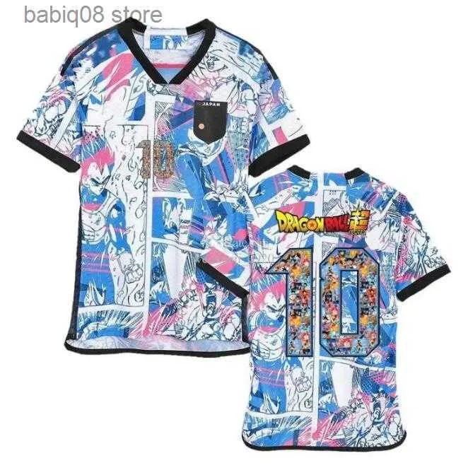 Les fans en tête de TEES 2023 2024 Japan Special Fan Player Soccer Jerseys 23 24 Cartoon Isagi Atom Tsubasa Minamino Asano Doan Kubo Ito Men Adult Kid Kit Kit Japanese Football S