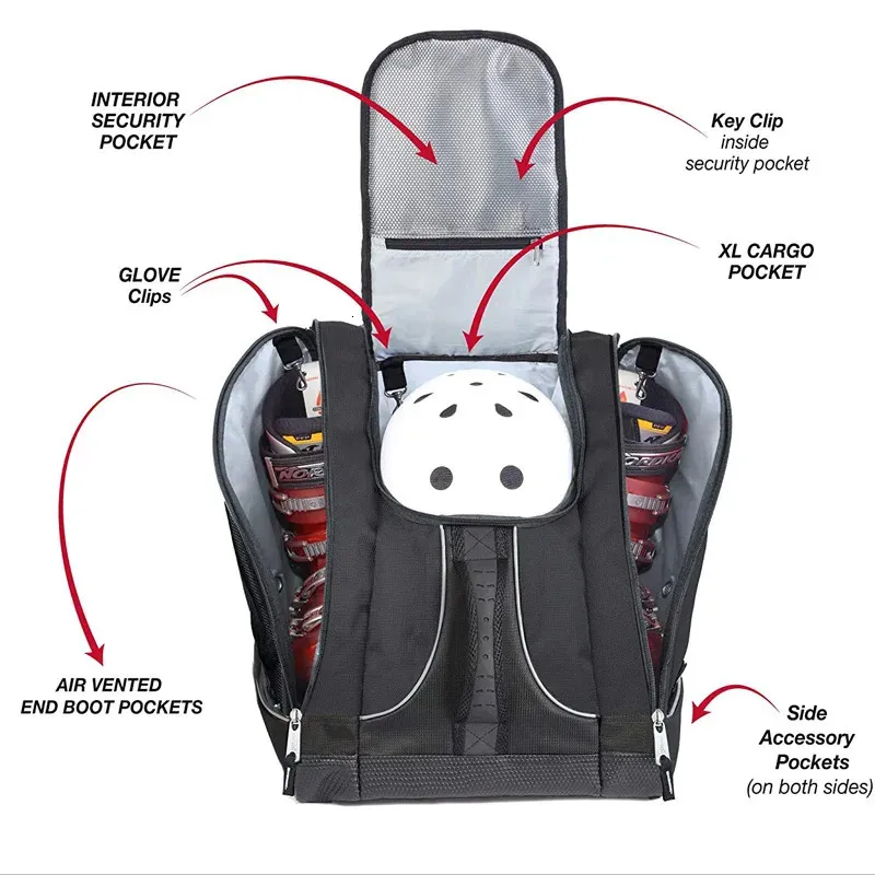 ski bag ski boots ski helmet storage bag anti splashing dry and wet isolation ski bag 231220