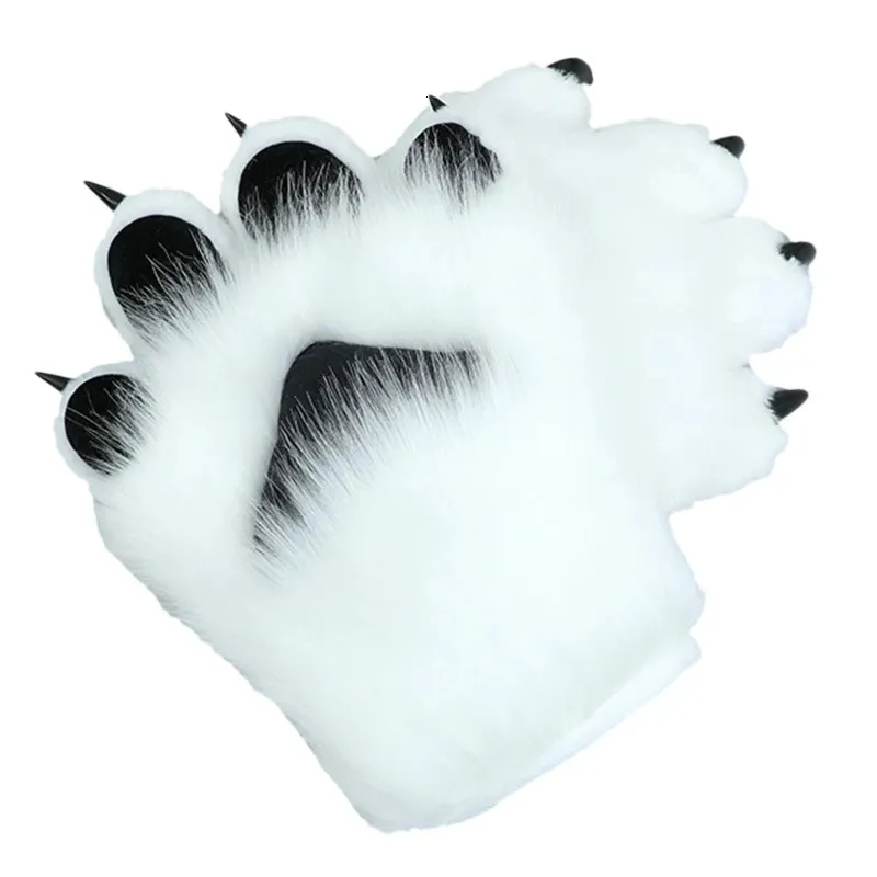 Guantes De Patas De Gato De Felpa – Accesorio Cosplay Para Halloween Y Carnaval, Suaves Y Esponjosos Para Mujeres Y Niñas