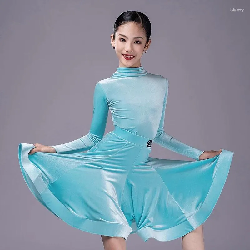Women Latin Dance Dress Long Sleeve Velvet Bodysuit-Skirt for Belly Dancing  Size XXXS VDB7856 from Dhgate Stage Wear - price 112.27
