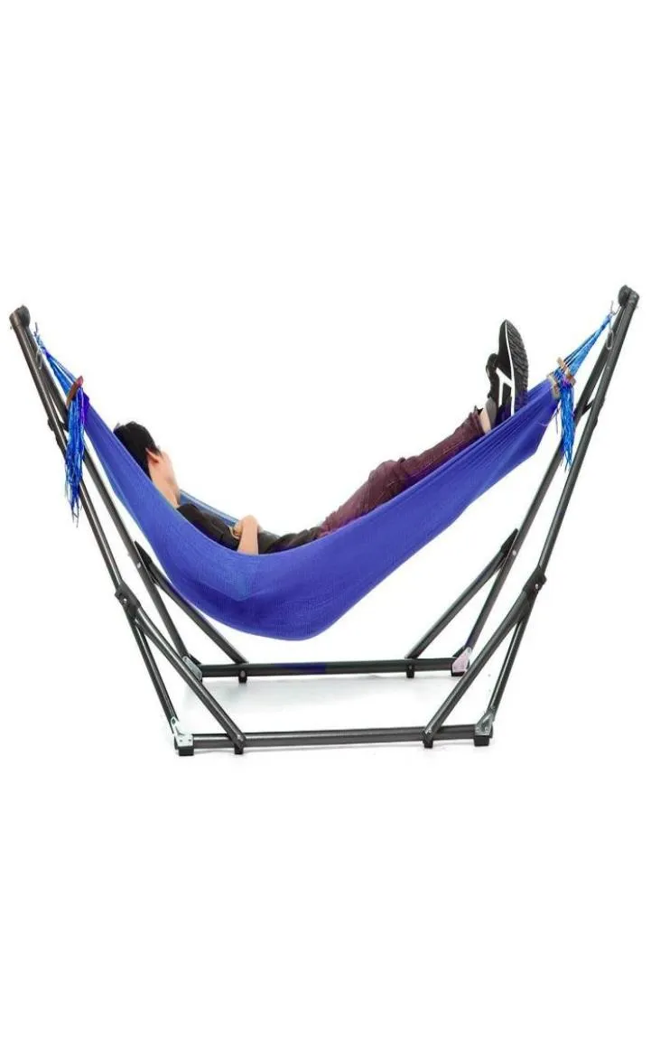 Pipe en acier pliant portable swing swing hammock stand sac kit set jardin extérieur chasse meubles de camping 250kg8821044